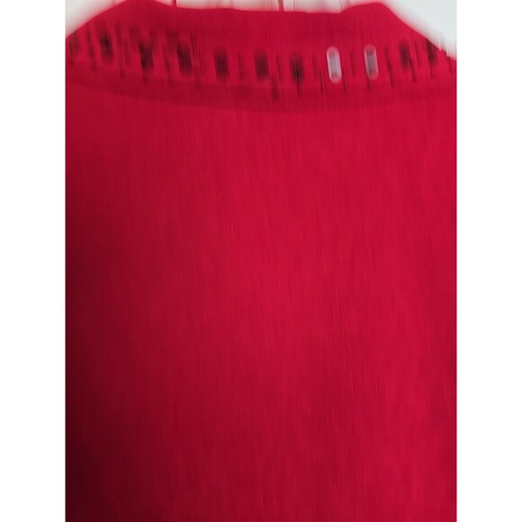 KS Collection Women’s Size 14 Cherry Velour Jacket Beaded Accents Button Front - Picture 7 of 8